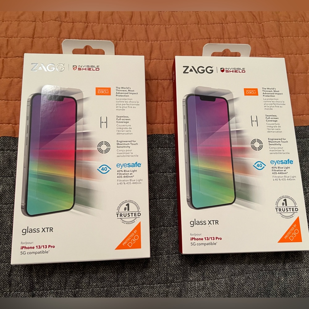 2 Zagg Screen Protectors - IPhone 13 / 13 Pro